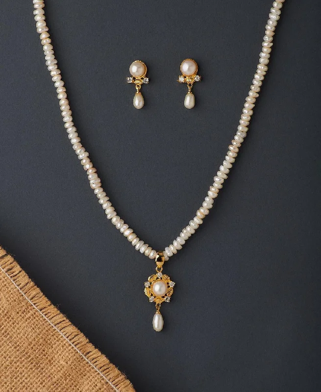 Women designer pendant necklaces -Trendy Real Pearl Necklace Set