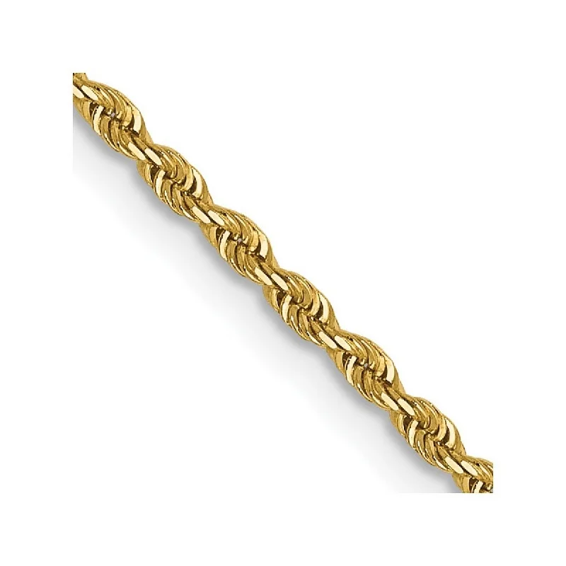 Women rose gold cuff bangles and bracelets -Curata 14k Yellow Gold Lobster Claw Closure Valu plus 1.3mm Sparkle Cut Chain Bracelet