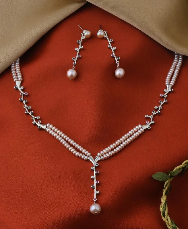 Custom necklaces for women -Trendy Pearl Necklace Set