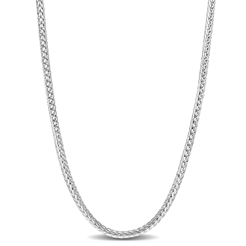 Women delicate necklaces -Miadora Sterling Silver Foxtail Chain Necklace