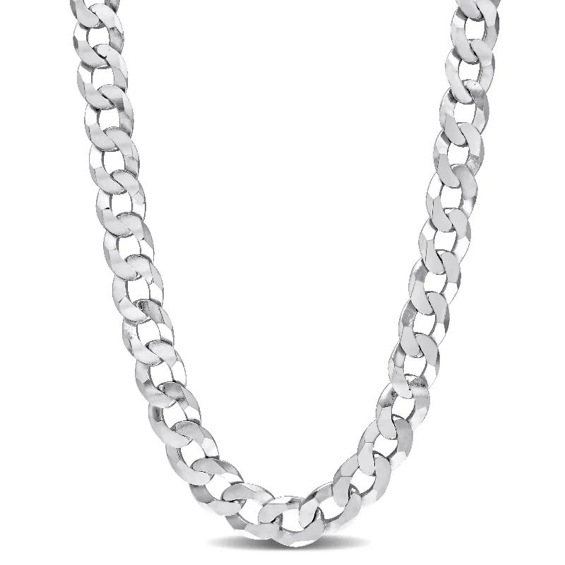 Women stylish pendant necklaces -Miadora Sterling Silver Curb Link Necklace