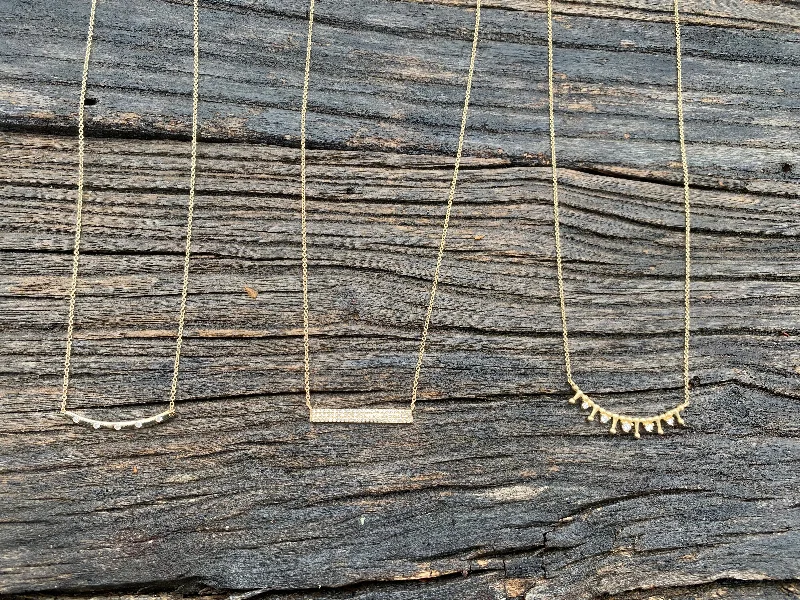 Women monogram necklaces -14k Gold Dainty Layering Necklaces