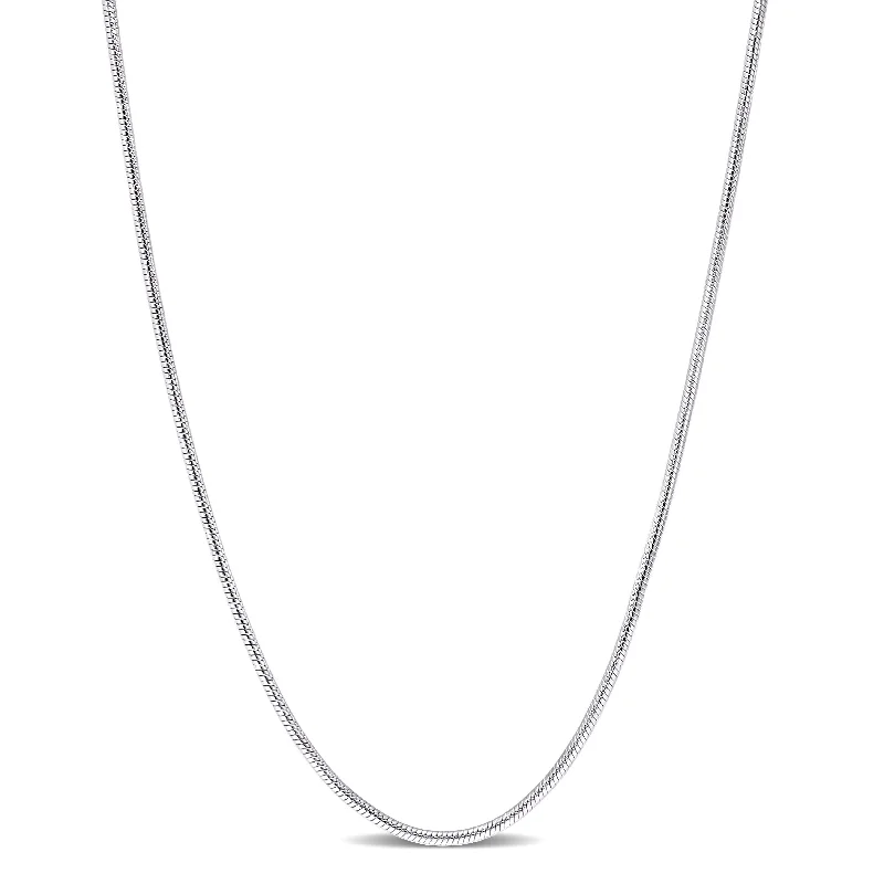 Women monogram necklaces -Miadora Sterling Silver Snake Chain Necklace