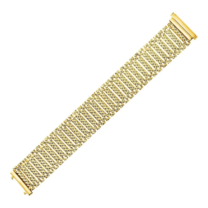 Women pearl and gold bangles and bracelets -14k Yellow Gold 7 1/2 inch Wide Panther Link and Textured Bar Bracelet