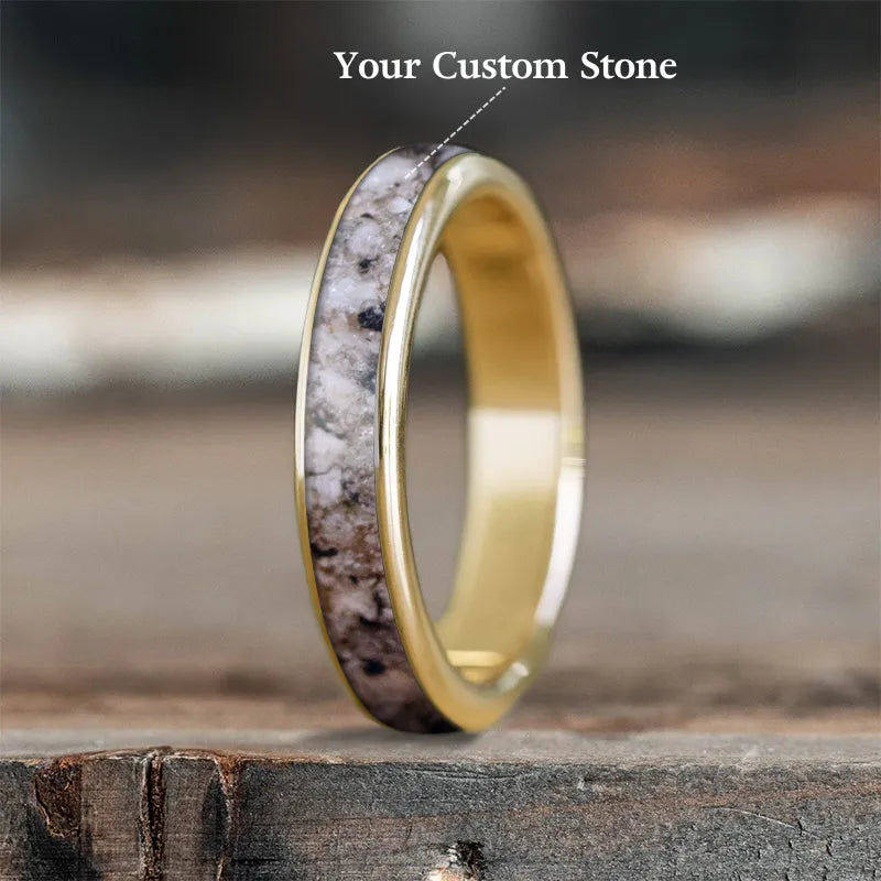 Custom rings for women -Custom Design - Ladies Single Inlay Ring Rwv0vbWv0ur0xz2eXbhY3GJE