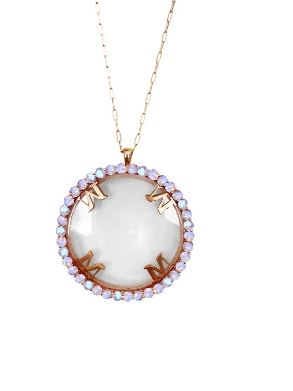 Women everyday gold necklaces -Magnifique Necklace Rose Gold with Moonstone