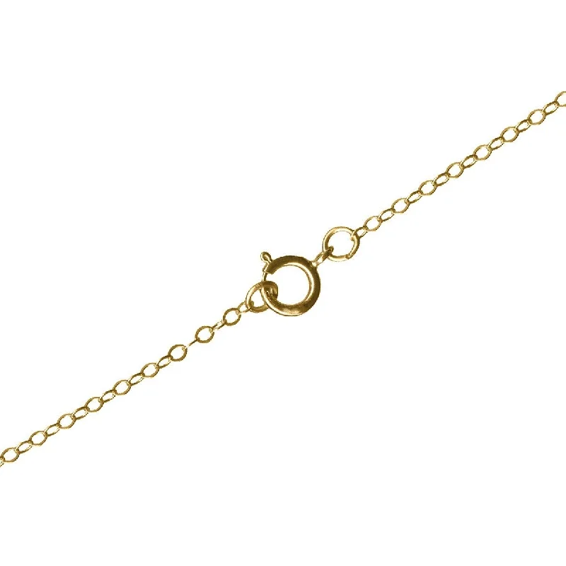 Women short necklaces -Curata 14k Yellow Gold 18" Small Polished Marine Corps Emblem Pendant Necklace