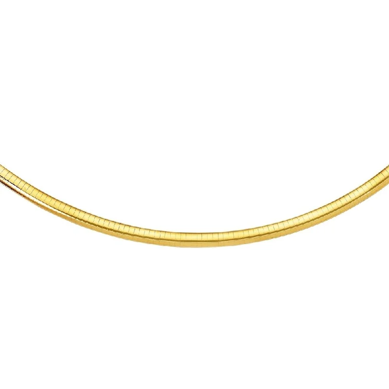 Women floral bangles and bracelets -6.0 mm 14k Yellow Gold Classic Omega Bracelet