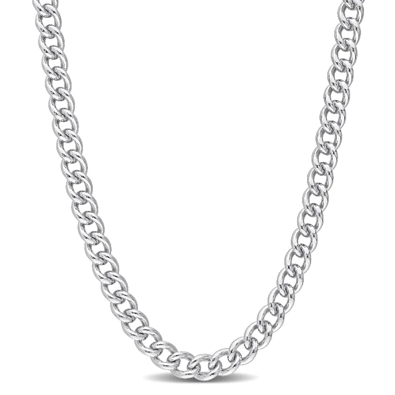 Women luxury necklaces -Miadora Sterling Silver Curb Link Necklace