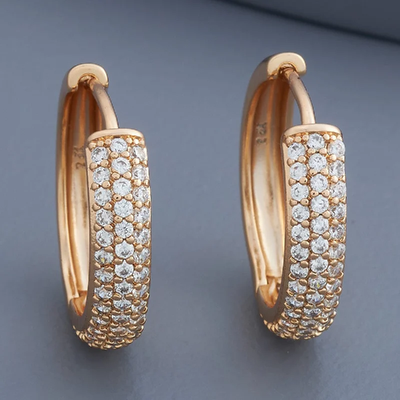 Women rose gold earrings -Trendy Earring 179323