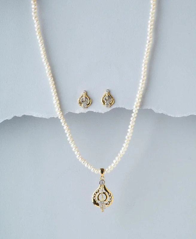 Diamond necklaces for women -Trendy Pearl Necklace Set