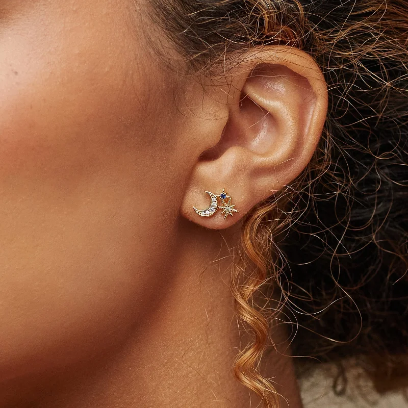 Women rose gold earrings -Aeon Studs