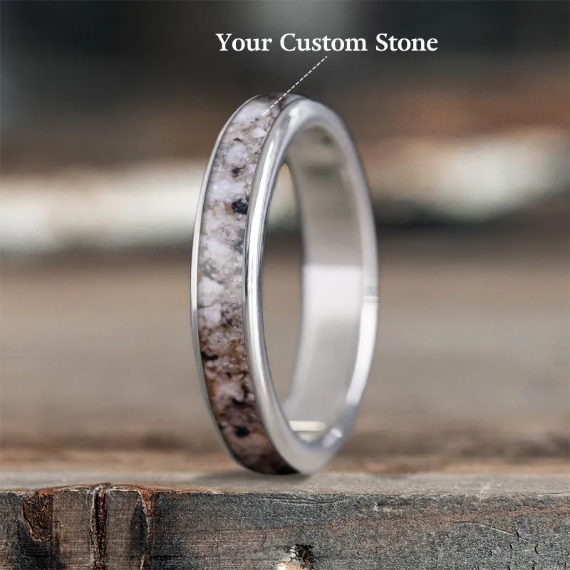 Women statement gemstone rings -Custom Design - Ladies Single Inlay Ring Z7EsbJgrF--rwO_zU7jc9G56