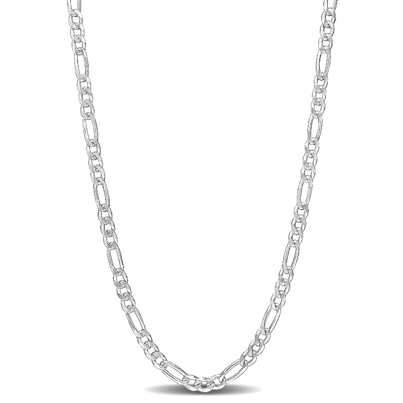 Women beaded necklaces -Miadora Sterling Silver Figaro Necklace