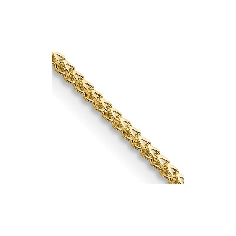 Women floral bangles and bracelets -Curata 14k Yellow Gold Solid Polished 1.0mm Franco Chain Bracelet Lobster Claw