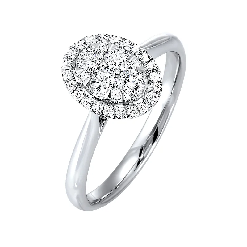 Women simple engagement rings -14K Diamond Ring