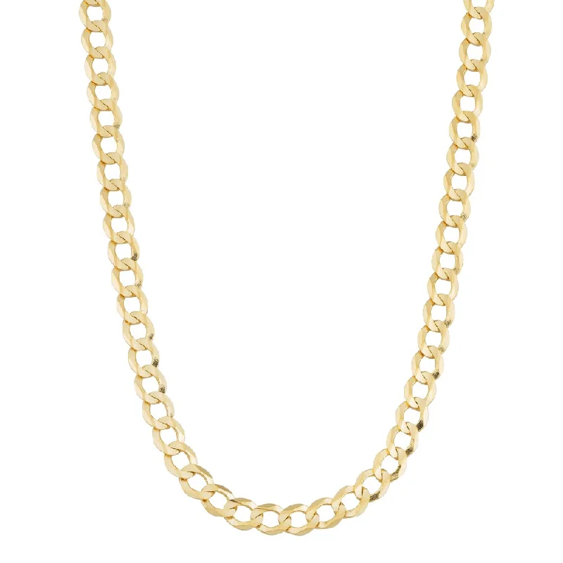 Women chain necklaces -Fremada 14k Yellow Gold 3.8-mm High Polish Solid Curb Link Necklace