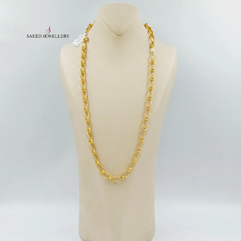 Women delicate necklaces -Engraved Cuban Links Necklace