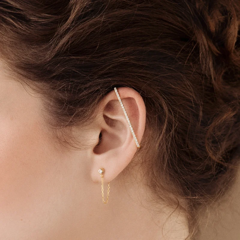 Women custom earrings -Bar Ear Cuffs