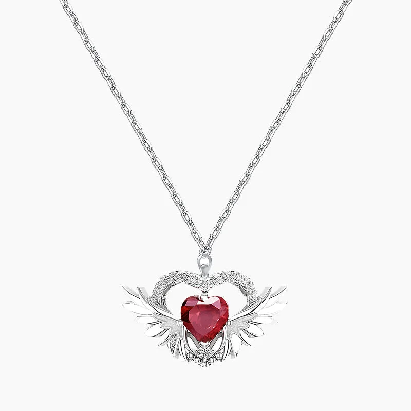 Women trendy necklaces -925 Silver Heart Necklace