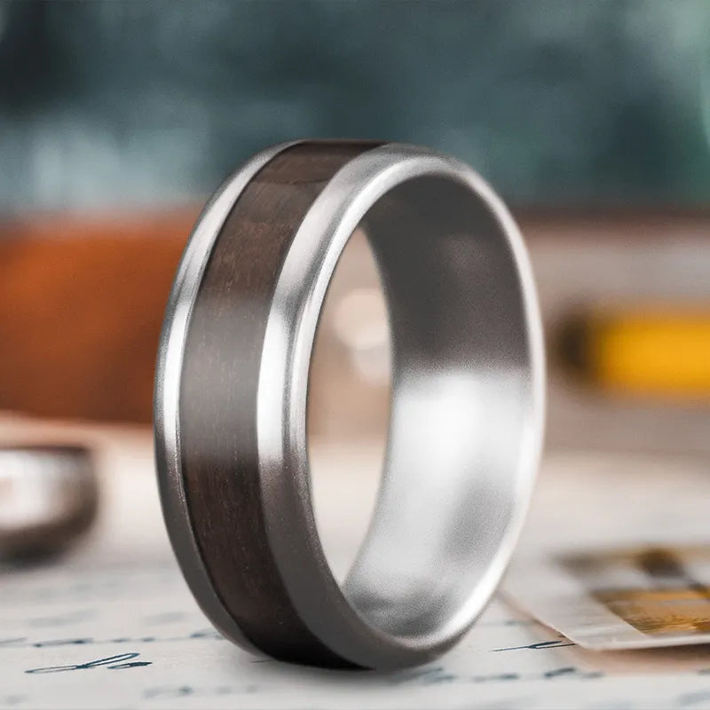 Women thin bands rings -Custom Design - Single Inlay Ring 49Ng0E1dtF030ZMrzLJ4wTHA