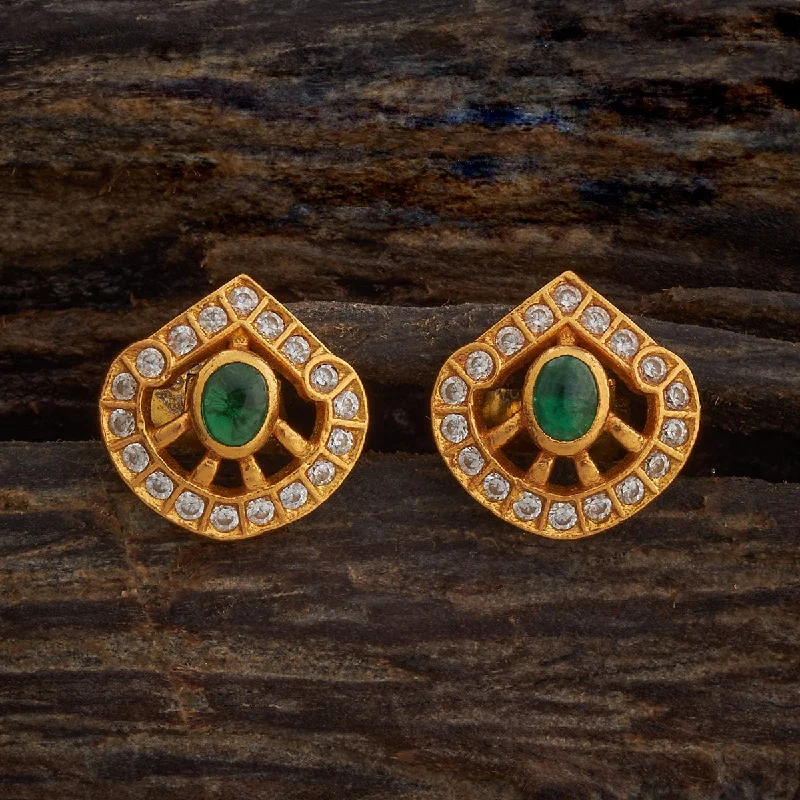 Women gold stud earrings -Silver Temple Earring 174264