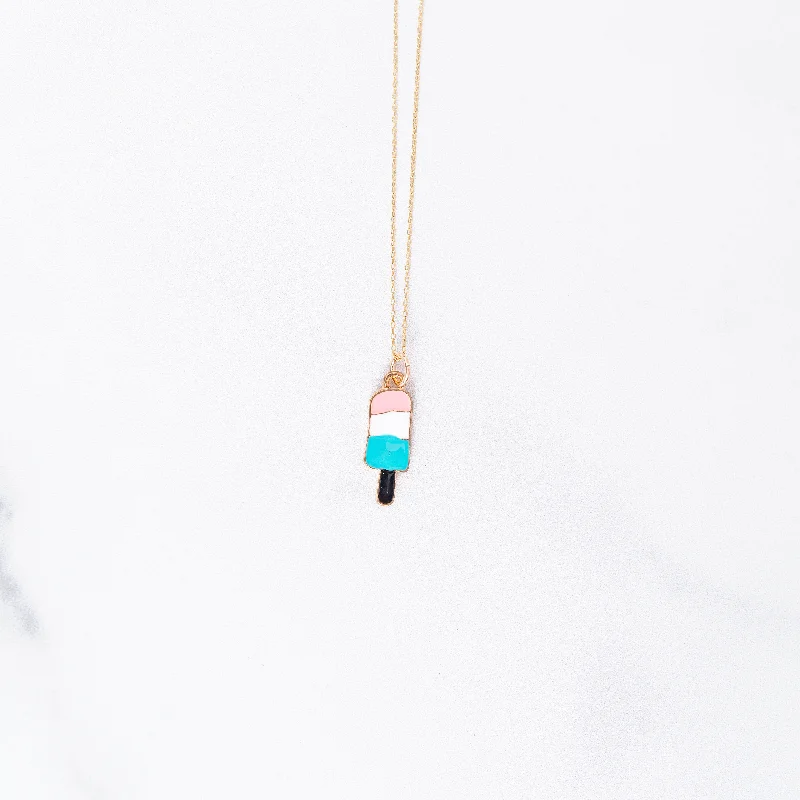 Women boho necklaces -Popsicle Charm Necklace