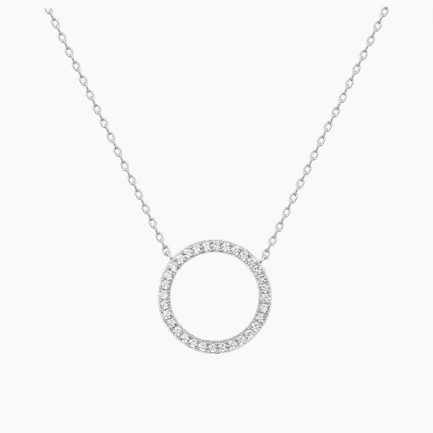 Women multi-layer necklaces -14K Gold Plated Halo Necklace