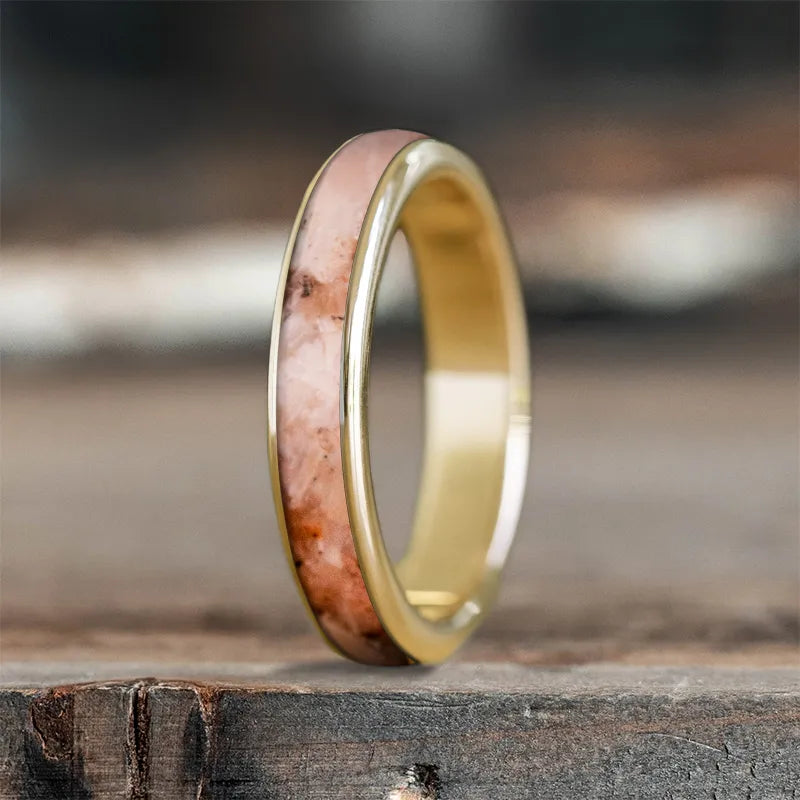 Women double band rings -Custom Design - Ladies Single Inlay Ring TaEwPmLMa79FwacdEQH72-cN