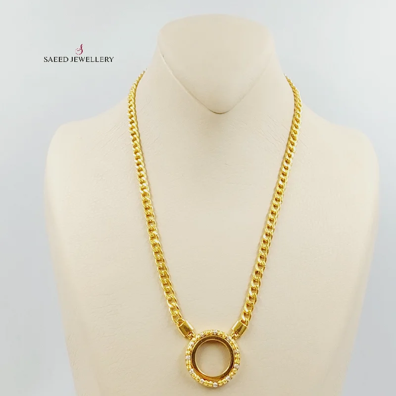 Women vintage-inspired necklaces -Rashadi Frame Necklace