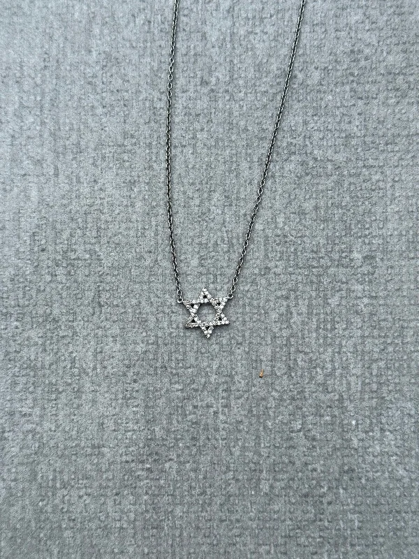 Women trendy pendant necklaces -Jewish Star of David Necklace