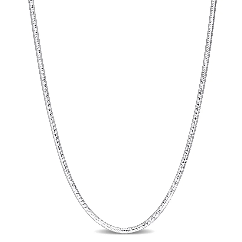 Diamond necklaces for women -Miadora Sterling Silver Snake Chain Unisex Necklace