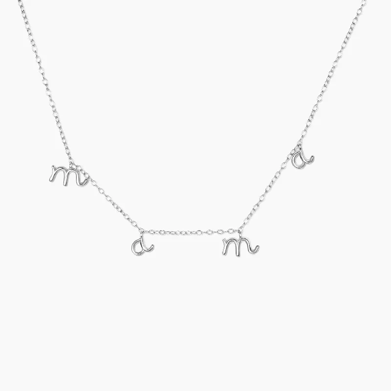 Women minimalist necklaces -S925 MAMA Necklace