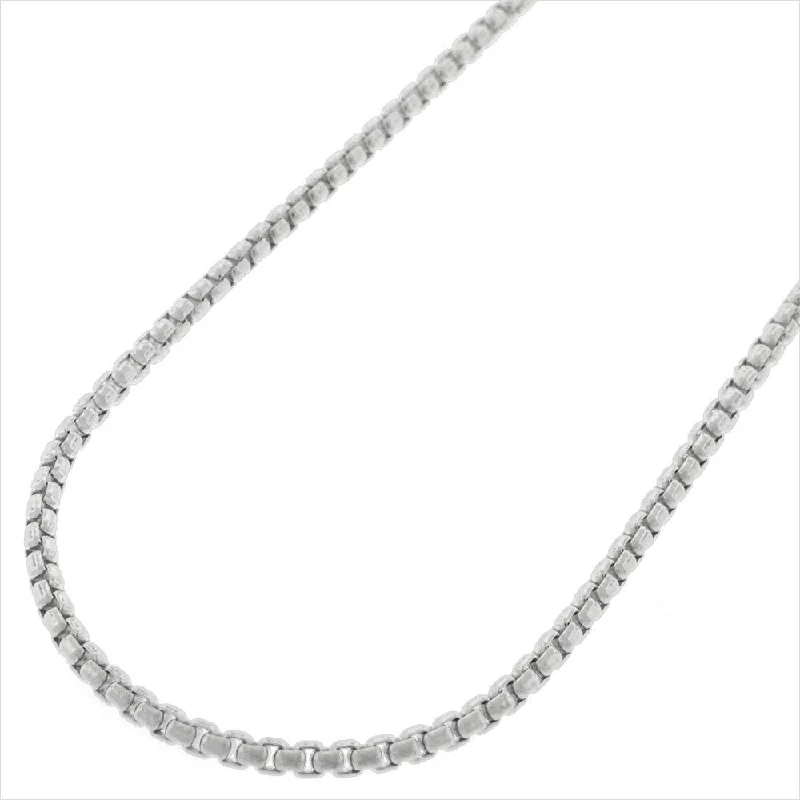 Women nature-inspired necklaces -14K White Gold 1.7MM Round Box Link Necklace Chains, Gold Chain for Men & Women, 100% Real 14K Gold, Capital Jewelry