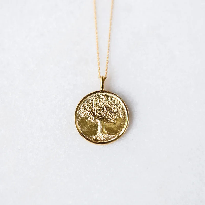 Women silver chain necklaces -Tree of Life Necklace | 14-Karat