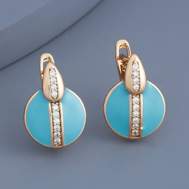 Women hoop diamond earrings -Trendy Earring 179391