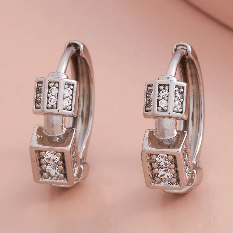 Women heart-shaped diamond earrings -Trendy Earring 179339