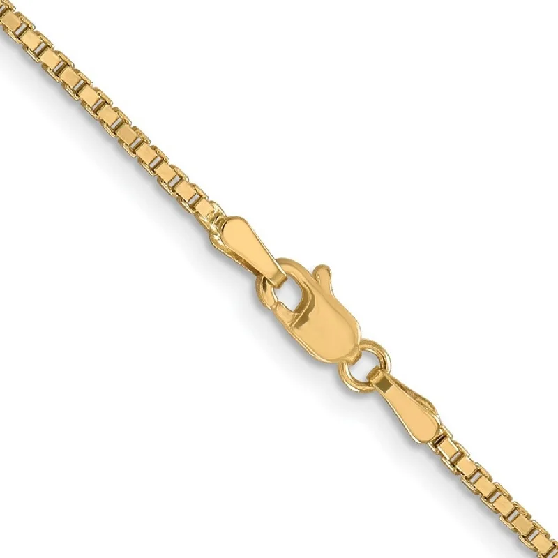 Women retro bangles and bracelets -Curata 10k Yellow Gold 9-inch 1.5mm Box Chain Anklet Ankle Bracelet for Women