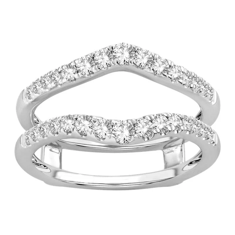 Women retro engagement rings -1/2ctw Diamond Ring Guard