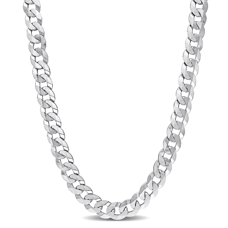 Women choker necklaces -Miadora Sterling Silver Curb Link Necklace