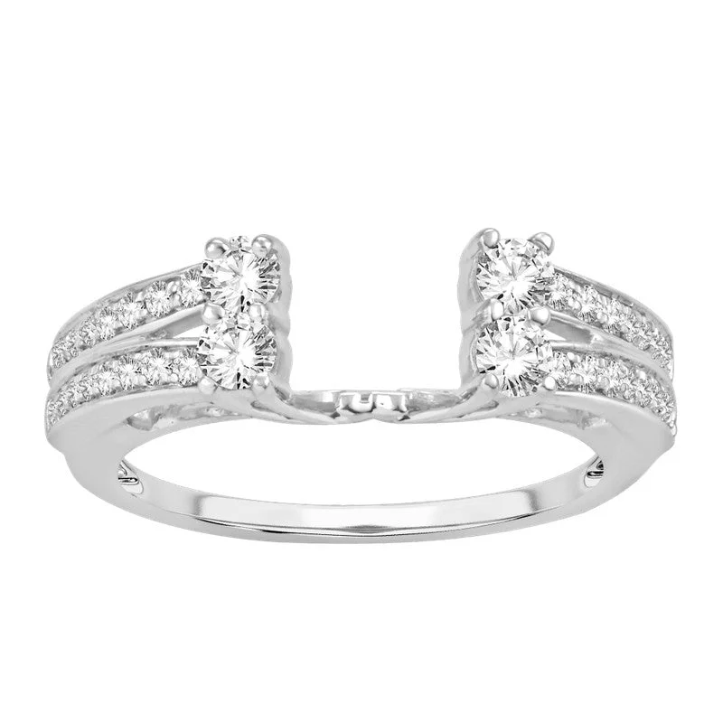 Women statement cuff engagement rings -1/2ctw Diamond Ring Enhancer