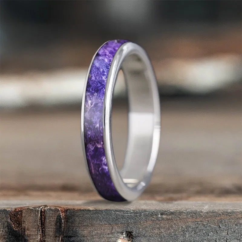 Women statement band rings -Custom Design - Ladies Single Inlay Ring qWBKuZQxcmQYdTR5ktA7f507