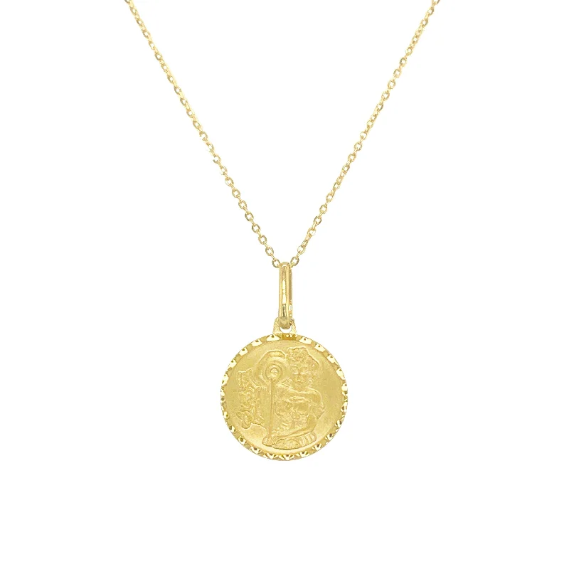 Women elegant necklaces -Zodiac Sign Necklace 14k Gold - Coin Pendant - 16-18 Inch Yellow Gold Necklace for Her - Women's Neckace