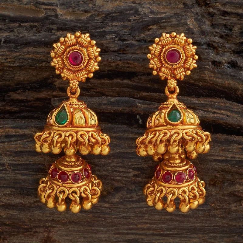 Women gold-plated earrings -Silver Temple Earring 179608