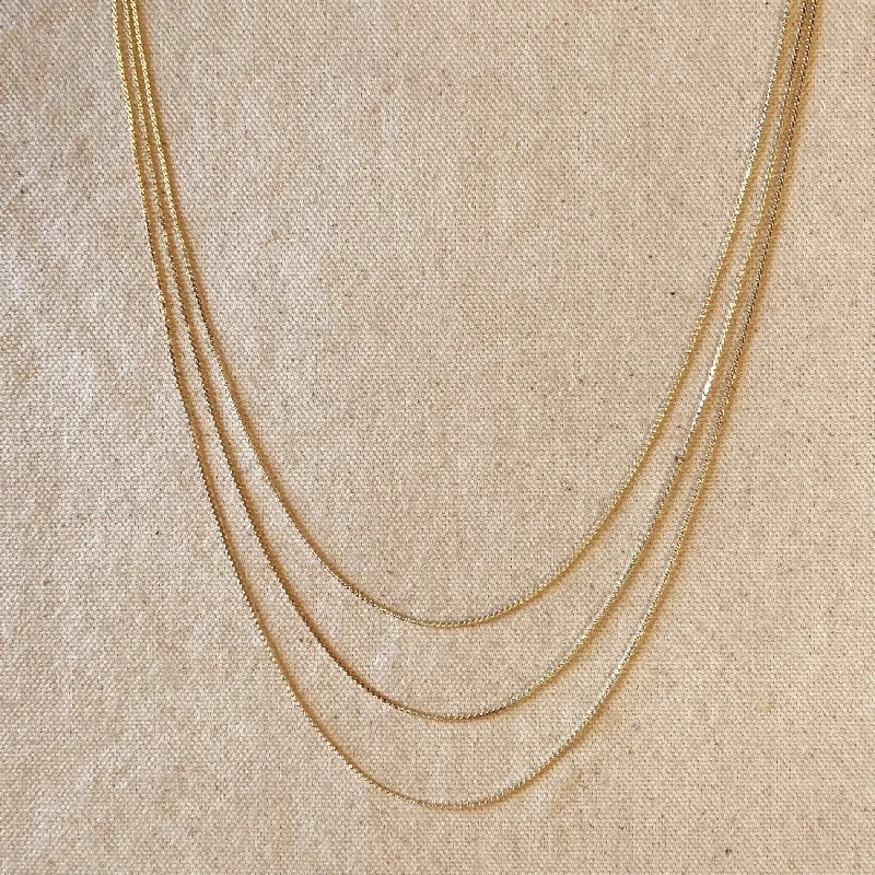 Women beaded necklaces -Lillian Gold Filled Dainty Chain Necklace