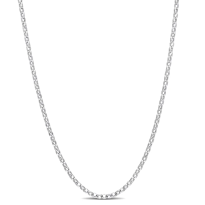 Women white gold necklaces -Miadora Sterling Silver Rolo Necklace