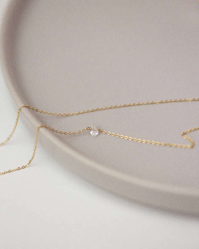 Women designer pendant necklaces -Herkimer Diamond Necklace