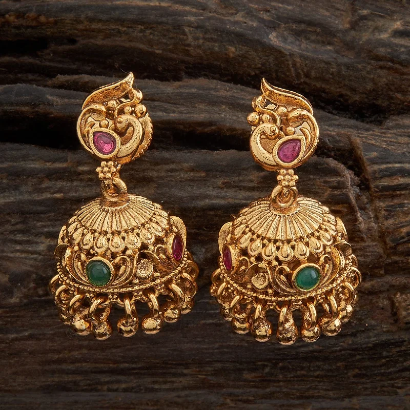 Women gemstone hoop earrings -Antique Earring 157586