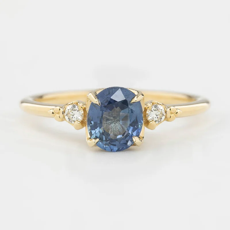 Women rose gold engagement rings -Estel Ring - 1.19ct Blue Sapphire (One of a kind)