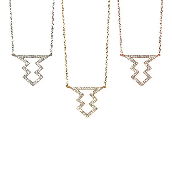 Women infinity necklaces -Diamond Arrowhead Necklace